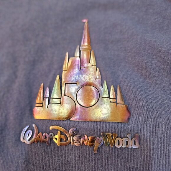 Walt Disney World 50th Anniversary Castle Spirit Jersey XXL Purple Long Sleeve - Picture 5 of 9